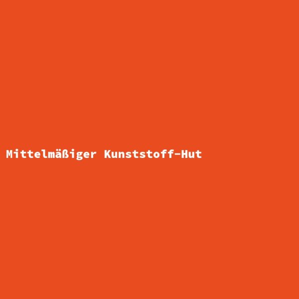 Mittelm&auml;&szlig;iger Kunststoff-Hut
