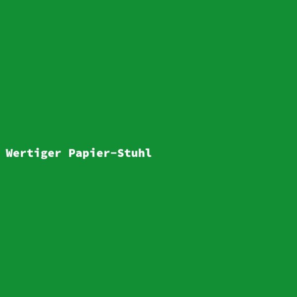 Wertiger Papier-Stuhl